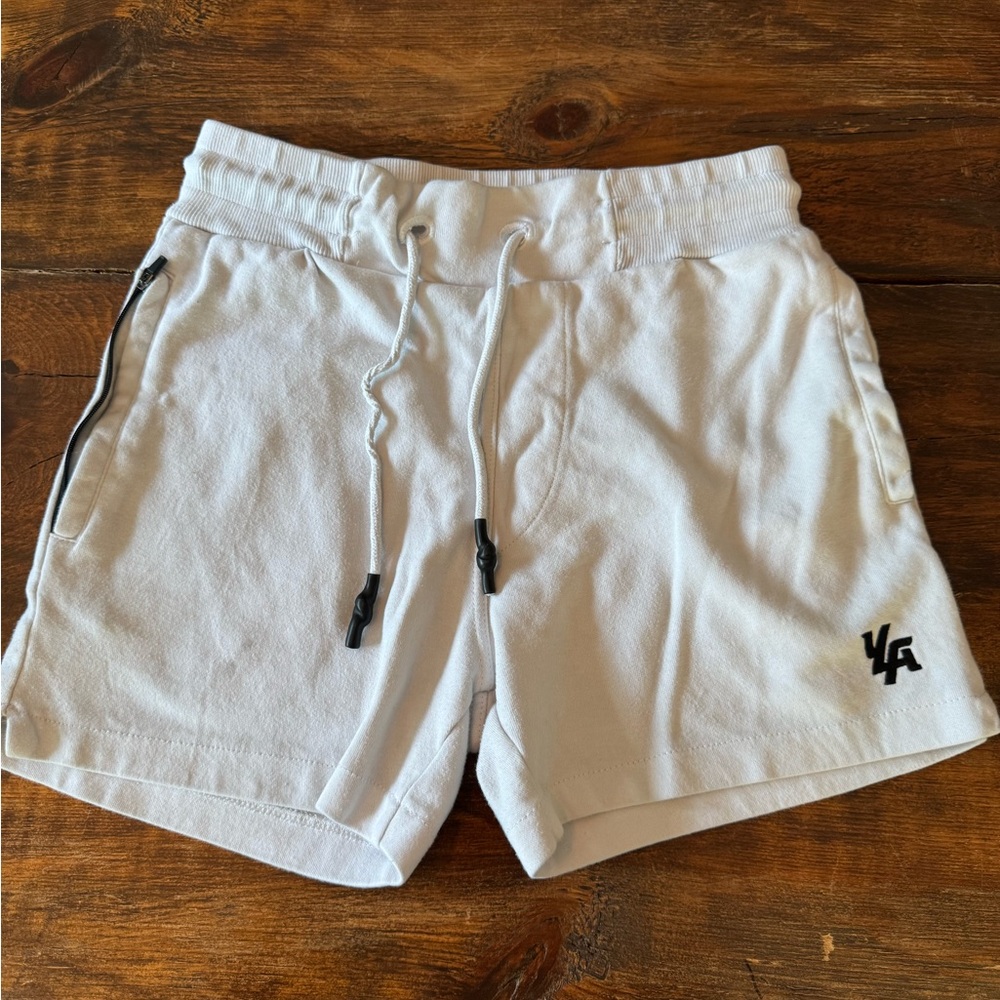 YoungLA White Ribbed Waistband Shorts
